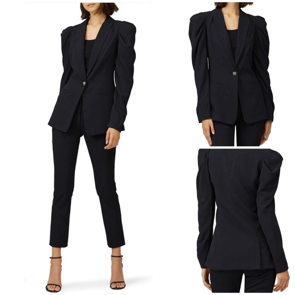 Ramy Brook Jackets & Blazers - Ramy Brook Albie Jacket, black, dramatic shoulder detail, button closure, sz 0